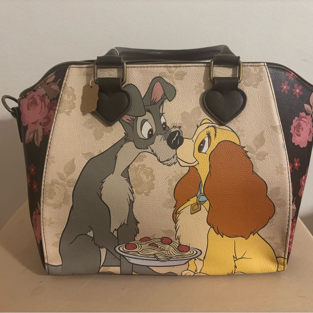 Disney Lady and the Tramp Shoulder Bag - Black, Cream, Yellow